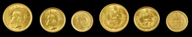 IRAN. Gold Denomination Trio (3 Pieces), 1959-70. Grade Range: UNCIRUCLATED.

Total weight: 0.412 oz AGW.
1) Pahlavi. AH 1340 (1960). Fr-101; KM-1163....