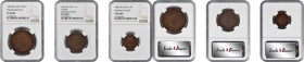 IRELAND. Copper Proof Trio (3 Pieces), 1805 & 1806. All NGC Certified.

1) Penny, 1805. PROOF-62 Brown. S-6620; KM-148.1. Engrailed Edge.
2) 1/2 Penny...