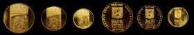 ISRAEL. Commemorative Declaration of Independence Gold Proof Set (3 Pieces), 1973. Grade Range: UNCIRCULATED.

1) 200 Lirot. Fr-9; KM-74.
2) 100 Lirot...