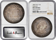 ITALY. Tuscany. 10 Lire, 1804. Florence Mint. Carlo Luigi with Maria Luisa as Regent. NGC Unc Details--Obverse Cleaned.

KM-C-49.1; Dav-152. A boldly ...