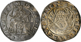 ITALY. Venice. 10 Soldi (Lirazza), ND (ca. 1571). PCGS Genuine--Environmental Damage, AU Details Gold Shield.

Paolucci-725. An anonymous civic issue,...