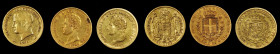 ITALY. 20 Lire Trio (3 Pieces), 1811-1845. Grade Range: VERY FINE to EXTRA FINE.

1) 1811-M. Milan Mint. Napoleon I. KM-11.
2) 1827-AL//L. Carlo Felic...