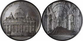 ITALY. St. Peter's Basilica Bronze Medal, 1857. UNCIRCULATED.

Hoy-152; Reinecke-50. Diameter: 59 mm, by J. Wiener. Obverse: View of exterior of basil...