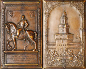 ITALY. Bronze King Umberto I Monument Commemoration Plaque, 1905. EXTREMELY FINE.

Dimensions: 45.0 mm x 71.5 mm; Weight: 91.14 gms. By S. Johnson. Ob...