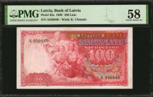 LATVIA. Bank of Latvia. 100 Latu, 1939. P-22a. PMG Choice About Uncirculated 58.

Estimate: $75.00-$125.00