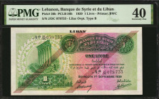 LEBANON. Banque de Syrie et du Liban. 1 Livre, 1939. P-26b. PMG Extremely Fine 40.

Estimate: $100.00-$200.00