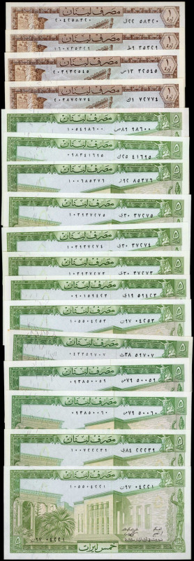 LEBANON. Lot of (30). Banque du Liban. Mixed Denominations, Mixed Dates. P-Vario...