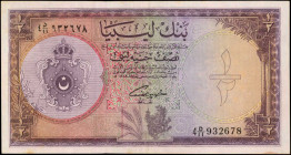 LIBYA. Bank of Libya. 1 Dinar, 1963. P-24a. Fine.

Black serial number.

Estimate: $75.00-$100.00