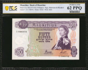 MAURITIUS. Bank of Mauritius. 50 Rupees, ND (1973-82). P-33c. PCGS Banknote Uncirculated 62 PPQ.

Watermark of dodo. Printed by TDLR.

Estimate: $100....