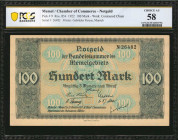MEMEL. Chamber of Commerce-Notgeld. 100 Mark, 1922. P-9. PCGS Banknote Choice About Uncirculated 58.

Estimate: $100.00-$150.00