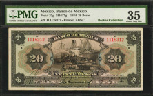 MEXICO. Banco de Mexico. 20 Pesos, 1934. P-23g. PMG Choice Very Fine 35.

PMG has graded just two examples of this elusive pick variety at the time of...