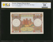MOROCCO. Banque D'Etat du Maroc. 100 Francs, 1951. P-45. PCGS Banknote About Uncirculated 55.

Watermark of lion's head.

Estimate: $100.00-$200.00