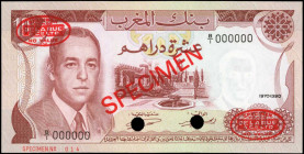 MOROCCO. Banque du Maroc. 10 Dirhams, 1970. P-57s. Specimen. Uncirculated.

Minor mounting remnants are noticed.

Estimate: $100.00-$200.00