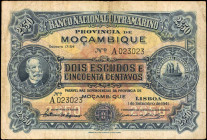 MOZAMBIQUE. Banco Nacional Ultramarino. 2 Escudos & 50 Centavos, 1941. P-82. Very Fine.

A sought after example with just even wear to report.

Estima...