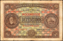 MOZAMBIQUE. Banco Nacional Ultramarino. 10 Escudos, 1941. P-84. Fine.

A Fine offering of this colorful 10 Escudos note. Margin wear is noticed, as ty...