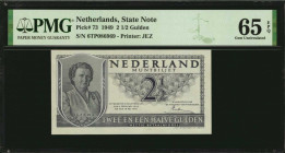 NETHERLANDS. Lot of (2). Mixed Banks. 2 1/2 & 5 Gulden, 1949 & 1966. P-73 & 90a. PMG Gem Uncirculated 65 EPQ.

Estimate: $75.00-$100.00