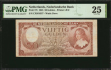 NETHERLANDS. Nederlandsche Bank. 50 Gulden, 1945. P-78. PMG Very Fine 25.

Estimate: $100.00-$150.00