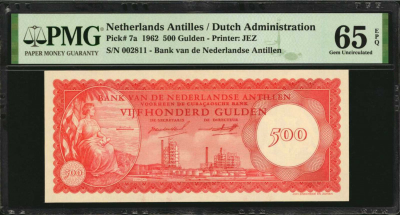 NETHERLANDS ANTILLES. Bank van de Nederlandse Antillen. 500 Gulden, 1962. P-7a. ...