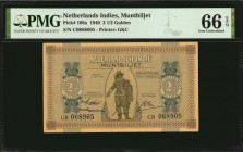 NETHERLANDS INDIES. Muntbiljet. 2 1/2 Gulden, 1940. P-109a. PMG Gem Uncirculated 66 EPQ.

Estimate: $100.00-$150.00
