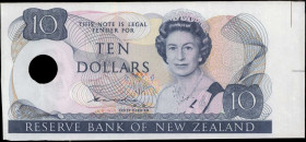 NEW ZEALAND. Reserve Bank of New Zealand. 10 Dollars, ND (1981-92). P-172p. Proof. About Uncirculated.

Mounting remnants, tape and paper are noticed ...