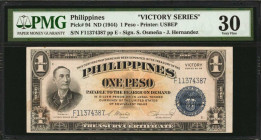 PHILIPPINES. Lot of (2). Victory Series. 1 & 2 Pesos, ND (1944). P-94 & 95a. PMG Very Fine 30 & About Uncirculated 55.

Estimate: $75.00-$150.00