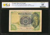 PORTUGAL. Banco de Portugal. 2 Escudos 50 Centavos, 1920. P-119. PCGS Banknote Choice Extremely Fine 45 Details. Small Piece Added, Foreign Substance,...