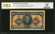 PORTUGAL. Banco de Portugal. 2 Escudos 50 Centavos, 1922. P-127. PCGS Banknote Very Fine 20.

PCGS Banknote comments "Minor Adhesive Residue, Minor St...