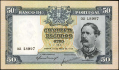 PORTUGAL. Banco de Portugal. 50 Escudos, 1953. P-160a. Extremely Fine.

Estimate: $50.00-$100.00