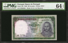 PORTUGAL. Banco de Portugal. 20 Escudos, 1960. P-163. PMG Choice Uncirculated 64 EPQ.

Estimate: $75.00-$125.00