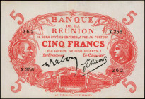 REUNION. Banque de la Reunion. 5 Francs, 1940. P-14. About Uncirculated.

Estimate: $100.00-$200.00