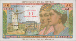 REUNION. De partment de la Reunion. 10 Francs, ND. P-54b. About Uncirculated.

Estimate: $250.00-$500.00