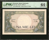 ROMANIA. Banca Nationala a Romaniei. 1000 Lei, 1941-45. P-52a. PMG Choice Uncirculated 64 EPQ.

Estimate: $50.00-$100.00