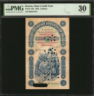 RUSSIA--IMPERIAL. State Credit Note. 5 Rubles, 1895. P-A63. PMG Very Fine 30.

Specimen perforated with the signature cut out. Allegorical Russia at b...
