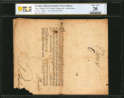 SWEDEN. Riksens Standers Wexel-Banco. 9 Daler Koppamynt, 1775. P-A88b. PCGS Banknote Very Fine 20 Details. Damage, Splits, Minor Stains.

Printed date...