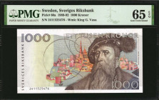 SWEDEN. Sveriges Riksbank. 1000 Kronor, 1989-92. P-60a. PMG Gem Uncirculated 65 EPQ.

Estimate: $200.00-$300.00