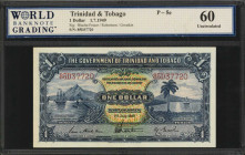 TRINIDAD & TOBAGO. Government of Trinidad and Tobago. 1 Dollar, 1949. P-5e. WBG Uncirculated 60.

Estimate: $250.00-$500.00