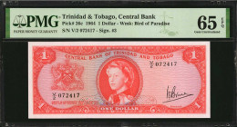 TRINIDAD & TOBAGO. Central Bank of Trinidad and Tobago. 1 Dollar, 1964. P-26c. PMG Gem Uncirculated 65 EPQ.

Estimate: $50.00-$100.00