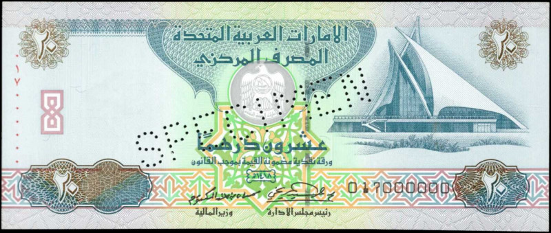 UNITED ARAB EMIRATES. United Arab Emirates Central Bank. 20 Dirhams, 1997-2007. ...