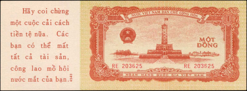 VIETNAM. Ngan Hang Guoc Gia Viet Nam. 1 Dong, ND. P-71x. Propaganda Note. About ...