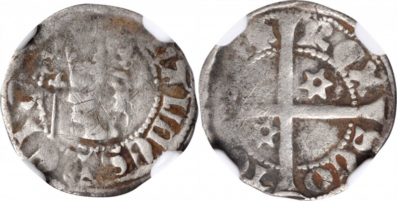 SCOTLAND. Halfpenny, ND (1292-96). Berwick Mint. John Baliol. NGC Fine Details--...