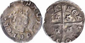 SCOTLAND. Penny, ND (1333-57). Edinburgh Mint (?). David II. PCGS EF-45 Secure Holder.

S-5088; Burns-23 (fig. 244). Second Issue. Sharp portrait stru...