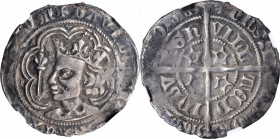SCOTLAND. Groat (4 Pence), ND (1367-71). Edinburgh Mint. David II. NGC VF-35.

S-5125; Burns-41 (fig. 302). Weight: 3.79 gms. Third Coinage. A star at...