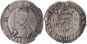 SCOTLAND. 20 Shillings, 1582. Edinburgh Mint. James VI. NGC Fine-15.

S-5489. Weight: 15.04 gms. Fourth Coinage. Nicely centered with virtually full b...
