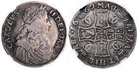 SCOTLAND. Merk, 1669. Edinburgh Mint; mm. thistle. Charles II. NGC VF-30.

S-5611; KM-102.1. Weight: 6.17 gms. First Coinage, Type II. Very attractive...