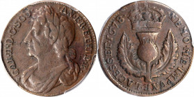 SCOTLAND. Bawbee (6 Pence), 1678. Charles II. PCGS EF-40 Gold Shield.

S-5628; KM-115; Burns-3 (fig. 1059). Glossy chocolate brown with hints of luste...