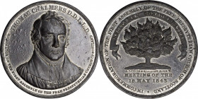 SCOTLAND. Free Presbyterian Church of Scotland/Thomas Chalmers White Metal Medal, 1843. ABOUT UNCIRCULATED.

Diameter: 45.5mm; Diameter: 27.6 gms. Iss...