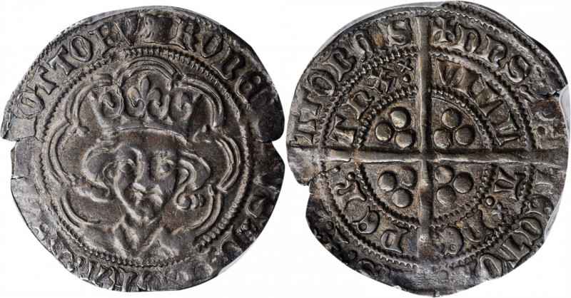 SCOTLAND. Groat, ND (1390-1403). Edinburgh Mint. Robert III. PCGS Genuine--Scrat...