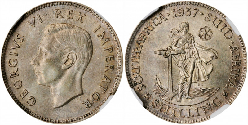 SOUTH AFRICA. Shilling, 1937. NGC AU-58.

KM-28. A pleasing, barely circulated S...
