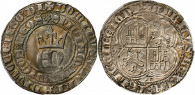 SPAIN. Real, ND (1369-79)-B. Burgos Mint. Henry II. PCGS AU-53 Gold Shield.

Cayon-1306. Weight: 3.41 gms. An attractive example of the type, with dec...