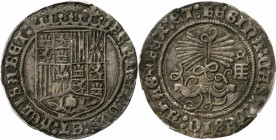 SPAIN. Real, ND (1474-1504). Segovia Mint. Ferdinand V & Isabel I. PCGS EF-45 Gold Shield.

Cal-69#381. Weight: 3.18 gms, variety with no markings fla...